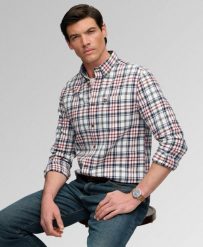 Superdry Koszula Lumberjack z długim rękawem 100% bawełna organiczna. Białe koszule damskie Superdry., xl, bez wzorów, z bawełny, klasyczne, bez kołnierzyka, bez ramiączek. Za 365.95 zł.