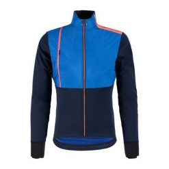 Kurtka rowerowa męska Santini Vega Absolute. Niebieskie kurtki męskie SANTINI, m, bez wzorów, rowerowe. Za 569.99 zł.