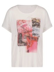 Gerry Weber Koszulka w kolorze kremowym rozmiar: 38. Brązowe bluzki damskie Gerry Weber, bez wzorów, bez kołnierzyka, bez ramiączek. Za 105.63 zł.