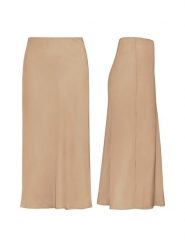 Sublevel Spódnica w kolorze beżowym rozmiar: S/M. Brązowe spódniczki damskie Sublevel, m, bez wzorów, z podwyższonym stanem, midi, proste. Za 61.02 zł.