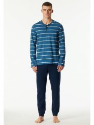 Schiesser Piżama w kolorze granatowo-niebieskim rozmiar: 54. Niebieskie piżamy męskie Schiesser, bez wzorów, z bawełny, bez ramiączek. Za 152.99 zł.