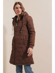 Bigdart Płaszcz pikowany w kolorze brązowym rozmiar: 36. Brązowe płaszcze damskie Bigdart, bez wzorów. Za 121.99 zł.