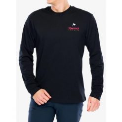 Bluza turystyczna męska Marmot For Life Tee LS. Czarne bluzy bez kaptura męskie Marmot, m. W wyprzedaży za 181.65 zł.