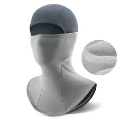 Kominiarka rowerowa, motocyklowa zimowa, komin, maska ROCKBROS. Szare szaliki męskie ROCKBROS, na zimę, bez wzorów, z elastanu. Za 34.99 zł.