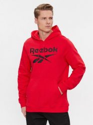 Reebok Bluza Identity Fleece Stacked Logo Pullover Hoodie IM3281 Czerwony. Czerwone bluzy bez kaptura męskie Reebok, m, z bawełny. Za 149.99 zł.