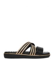 Go Soft Klapki CEO-W8087 Czarny. Czarne klapki damskie GO SOFT, bez wzorów, ze skóry, bez obcasa. Za 99.99 zł.