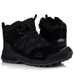 Buty męskie zimowe Kappa THABO TEX. Czarne buty trekkingowe męskie Kappa, na zimę, z gumy, bez zapięcia, trekkingowe. Za 409.25 zł.