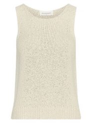 MOSS COPENHAGEN Top dzianinowy w kolorze beżowym rozmiar: L/XL. Brązowe topy damskie MOSS COPENHAGEN, l, bez wzorów, z bawełny, bez kołnierzyka. Za 179.95 zł.