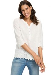 WITT WEIDEN Bluzka w kolorze białym rozmiar: 46. Białe bluzki damskie WITT WEIDEN, bez wzorów, z bawełny, bez kołnierzyka, bez ramiączek. Za 69.99 zł.