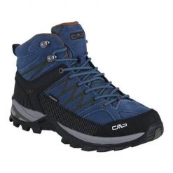 Buty trekkingowe męskie CMP Rigel Mid Trekking Wp. Niebieskie buty trekkingowe męskie CMP, z materiału, bez zapięcia, trekkingowe. Za 361.99 zł.