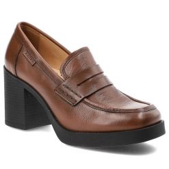 Brązowe Półbuty Nessi Gustowne Buty Na Obcasie. Brązowe półbuty damskie Nessi, bez wzorów, ze skóry, eleganckie, bez obcasa, na obcasie. Za 359.00 zł.