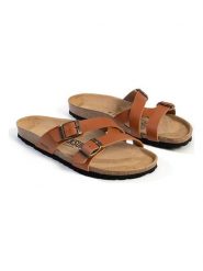 BACKSUN Klapki "Talca" w kolorze karmelowym rozmiar: 41. Brązowe klapki damskie Backsun, bez wzorów, bez obcasa. Za 117.99 zł.