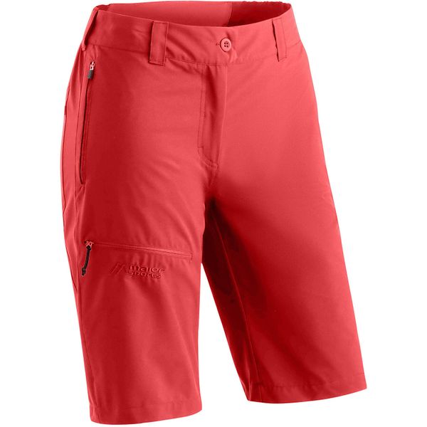 Damskie spodenki turystyczne Maier Sports Lulaka Loop. Czerwone szorty damskie Maier Sports, bez wzorów, z materiału. Za 381.00 zł.