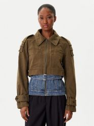 Desigual Kurtka jeansowa Tropez 25WWEW54 Zielony Regular Fit. Zielone kurtki damskie Desigual, xs, bez wzorów, z bawełny, bez kaptura. Za 439.99 zł.