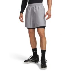Spodenki fitness męskie Under Armour Tech™ Woven. Szare szorty męskie Under Armour, l, z materiału, na fitness i siłownię. Za 129.99 zł.