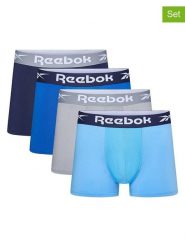 Reebok Bokserki (4 pary) "Falken" w kolorze granatowo-szaro-błękitnym rozmiar: L. Niebieskie bokserki męskie Reebok, bez wzorów. Za 81.95 zł.