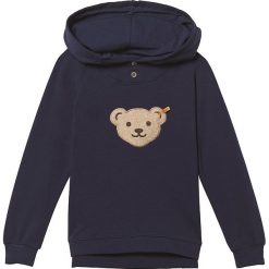 Bluza w kolorze granatowym. Niebieskie bluzy chłopięce Steiff, z aplikacjami, bez ramiączek, bez kaptura. W wyprzedaży za 58.95 zł.