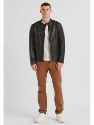 Milestone Skórzana kurtka "Arlington" w kolorze czarnym rozmiar: 50. Czarne kurtki męskie Milestone, bez wzorów, ze skóry, bez kaptura. Za 448.99 zł.