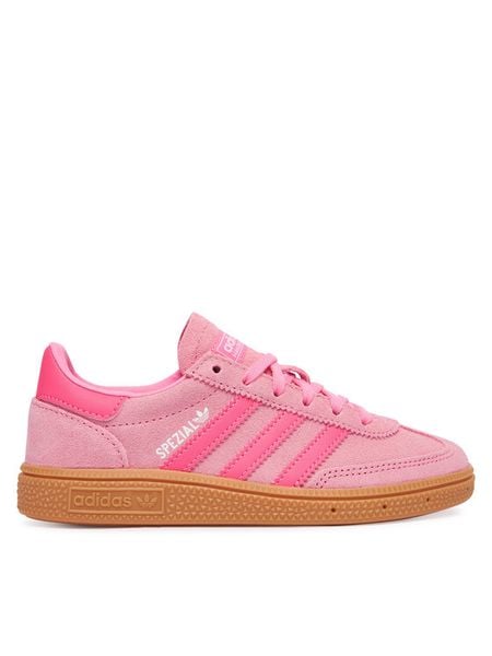 Adidas Sneakersy Handball Spezial LA4006 Różowy. Czerwone buty sportowe dziewczęce Adidas, bez wzorów, ze skóry, bez zapięcia. Za 279.99 zł.