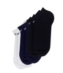 Skarpety stopki Emporio Armani Calza 3-Pack. Białe skarpetki męskie EMPORIO ARMANI CONNECTED, bez wzorów, z bawełny. Za 79.00 zł.