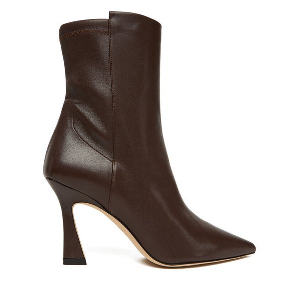 Botki Stuart Weitzman. Brązowe botki damskie Stuart Weitzman, bez obcasa, na słupku, bez zapięcia. Za 1,679.00 zł.