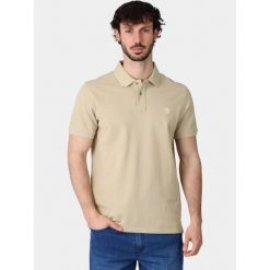 Koszulka Polo Męska Timberland Pique. Brązowe koszulki polo męskie Timberland, m, bez wzorów, z bawełny, bez ramiączek. Za 339.00 zł.