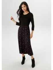 Aniston Sukienka w kolorze czarno-różowym rozmiar: 38. Czarne sukienki damskie Aniston, bez wzorów, z wiskozy, bez kołnierzyka, bez ramiączek, maxi. Za 95.99 zł.