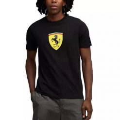 T-shirt Ferrari Scuderia. Czarne t-shirty męskie Puma, m, bez wzorów, z bawełny, bez kołnierzyka. Za 133.99 zł.