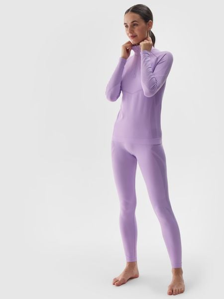 4F Bielizna termoaktywna bezszwowa (dół) damska - fioletowa M/L. Fioletowa bielizna termoaktywna damska 4f, l, bez wzorów, z elastanu. W wyprzedaży za 119.99 zł.