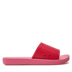 Klapki Ipanema. Czerwone klapki damskie Ipanema, bez wzorów, bez obcasa. Za 59.99 zł.