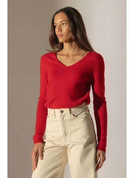 Perfect Cashmere Kaszmirowy sweter w kolorze czerwonym rozmiar: M. Czerwone swetry klasyczne damskie Perfect Cashmere, m, z kaszmiru, bez kołnierzyka. Za 322.73 zł.