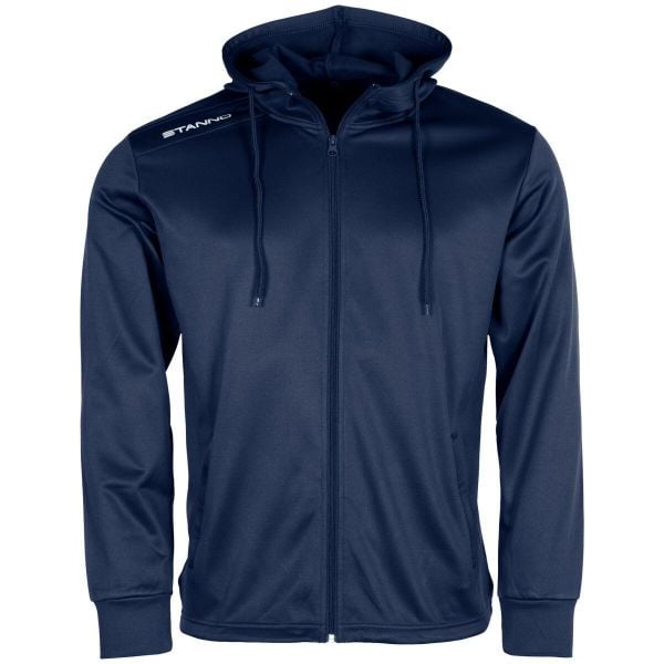 Bluza dresowa z kapturem zapinana na zamek Stanno Field. Niebieskie bluzy sportowe damskie STANNO, xl, bez wzorów, z dresówki, bez ramiączek, z kapturem. Za 171.50 zł.