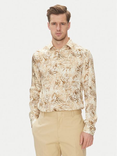 Marciano Guess Koszula 5GHH21 4467Z Beżowy Regular Fit. Brązowe koszule męskie Marciano Guess, m, z aplikacjami, z wiskozy, bez kołnierzyka, bez ramiączek. Za 239.99 zł.