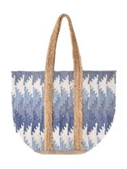 BLE Shopper bag w kolorze niebieskim - 40 x 31 cm rozmiar: onesize. Niebieskie shopper bag damskie BLE, bez wzorów, z materiału, na ramię, bez dodatków. Za 93.94 zł.