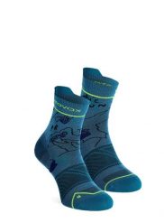 Skarpety merino Ortovox Alpine Light Quarter Socks. Niebieskie skarpetki męskie ORTOVOX, bez wzorów, z elastanu. Za 94.99 zł.