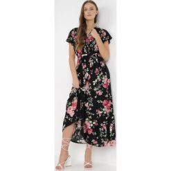 Czarna Sukienka Thellippe. Czarne sukienki damskie Born2be, l, bez wzorów, z tkaniny, eleganckie, bez kołnierzyka, bez ramiączek, maxi, rozkloszowane. W wyprzedaży za 67.99 zł.