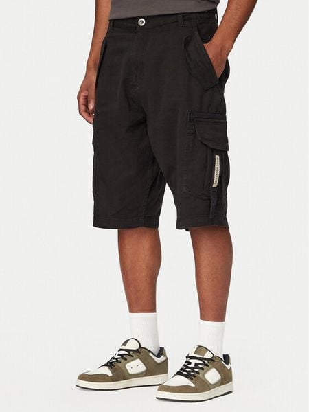Alpha Industries Szorty materiałowe 266256 Czarny Regular Fit. Czarne szorty męskie Alpha Industries, bez wzorów, z bawełny. Za 359.99 zł.