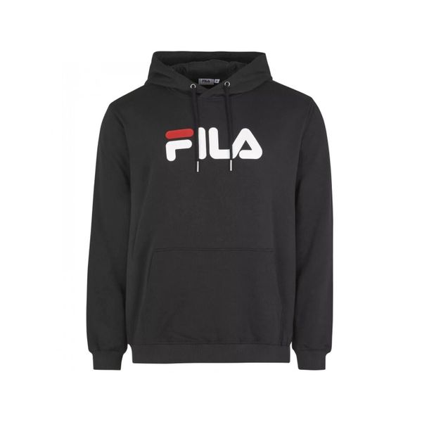 Bluza z kapturem Fila Barumini. Czarne bluzy sportowe męskie Fila, bez wzorów, z bawełny, eleganckie, bez kołnierzyka, bez ramiączek. Za 139.00 zł.