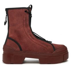 Botki Vic Matié. Brązowe botki damskie Vic Matié, bez obcasa, na płaskiej podeszwie, bez zapięcia. Za 1,589.00 zł.