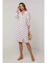 Lin Passion Lniana sukienka w kolorze jasnoróżowym rozmiar: 38/40. Różowe sukienki damskie Lin Passion, na co dzień, bez wzorów, ze lnu, klasyczne, bez kołnierzyka, bez ramiączek, midi, proste. Za 173.99 zł.