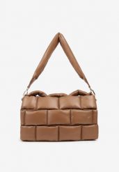 Beżowa Torebka na Ramię Typu Puffer Bag Norriva. Brązowe torebki klasyczne damskie Renee, bez wzorów, z jeansu, pikowane, bez dodatków. Za 149.99 zł.