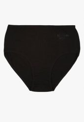 Czarne Gładkie Majtki Figi z Bawełny Idina. Czarne figi damskie Born2be, plus size, bez wzorów, z bawełny. Za 9.99 zł.