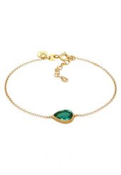 Elli PREMIUM Damskie krople mieniące się zielenią z kwarcem w srebrze próby 925 Sterling Silver, pozłacane Bransoletki 1 ct. Szare bransoletki damskie Elli PREMIUM, pozłacane. Za 293.99 zł.