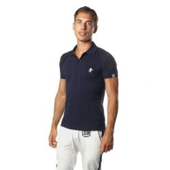 Leone 1947 Apparel Męska koszulka polo z krótkim rękawem. Niebieskie koszulki polo męskie LEONE 1947 APPAREL, m, bez wzorów, z bawełny, bez ramiączek. Za 63.11 zł.