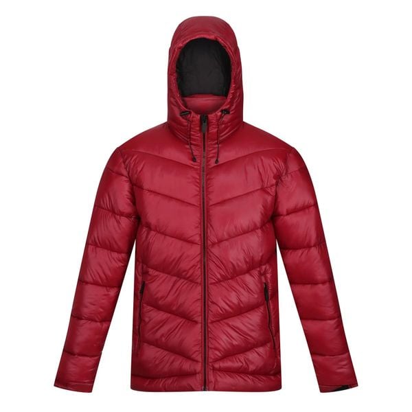 Kurtka turystyczna męska Toploft II Regatta. Czerwone kurtki męskie Regatta, m, bez wzorów, z puchu, sportowe, bez kaptura. Za 199.99 zł.