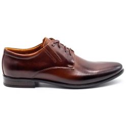 Olivier Buty wizytowe 480 brązowe. Brązowe buty wizytowe męskie z jeansu, bez zapięcia. Za 367.89 zł.