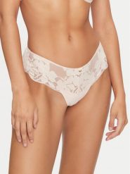 Selmark Stringi Federica 61106 Beżowy. Brązowe stringi damskie SELMARK, s, bez wzorów, z bawełny. Za 99.99 zł.