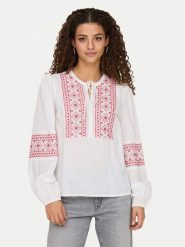 JDY Bluzka Lulu 15345478 Biały Regular Fit. Białe bluzki damskie JDY, s, bez wzorów, z bawełny, bez ramiączek. Za 79.99 zł.