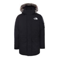 Kurtka turystyczna zimowa męska The North Face M Recycled Mcmurdo Parka. Czarne kurtki męskie The North Face, na zimę, m, bez wzorów, sportowe, bez kaptura. Za 1,875.00 zł.