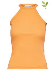 SELECTED FEMME Top w kolorze pomarańczowym rozmiar: L. Pomarańczowe topy damskie Selected Femme, l, bez wzorów, z bawełny, bez kołnierzyka. Za 28.51 zł.